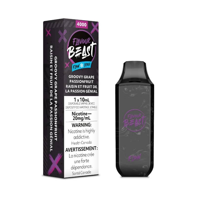 FLAVOUR BEAST 4000 PUFFS Groovy Grape Passionfruit Iced 20MG