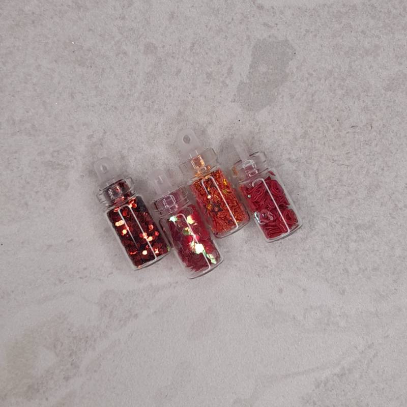 PACK GLITTER 4PCS 
ROJO