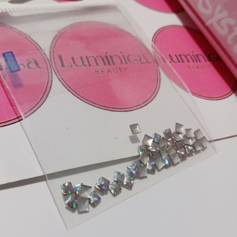 STRASS PLATA CUADRADO