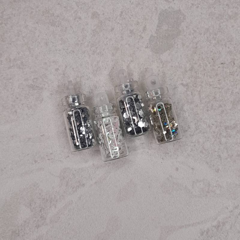 PACK GLITTER 4PCS 
PLATEADO