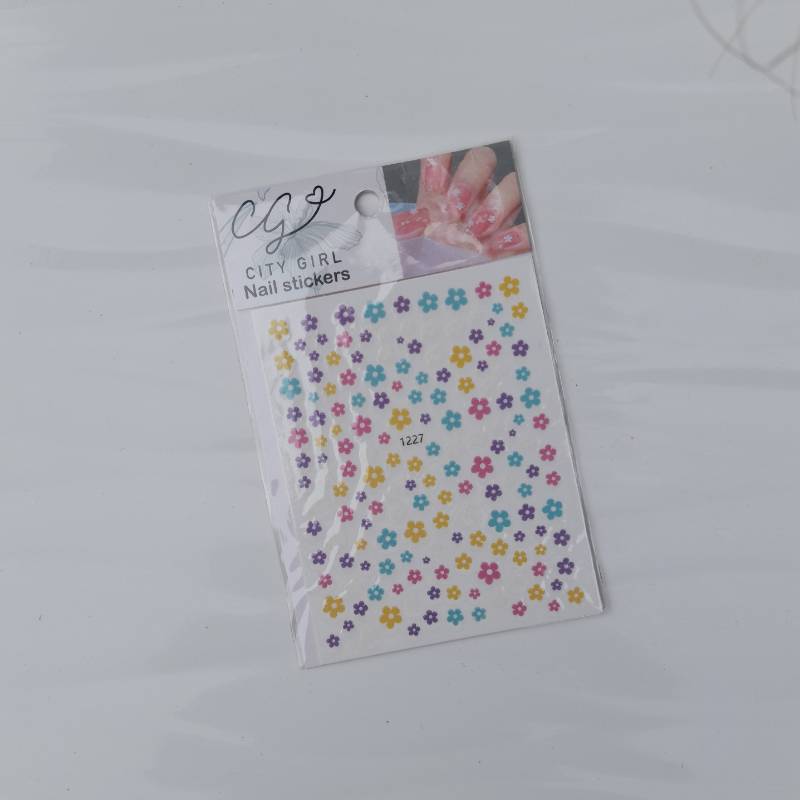 STICKER CITY GIRL FLORES COLORES