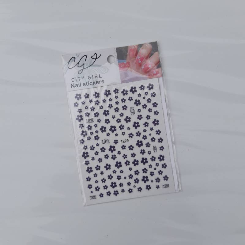 STICKER CITY GIRL FLORES AZULES