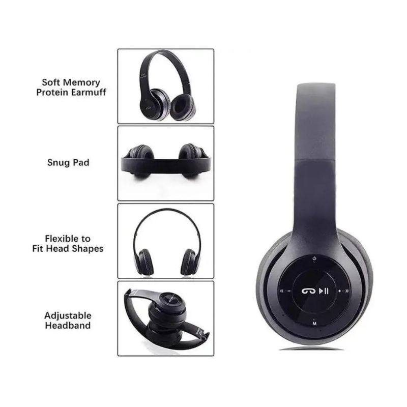 P47 WIRELESS HEADPHONES WITH MICROPHONE