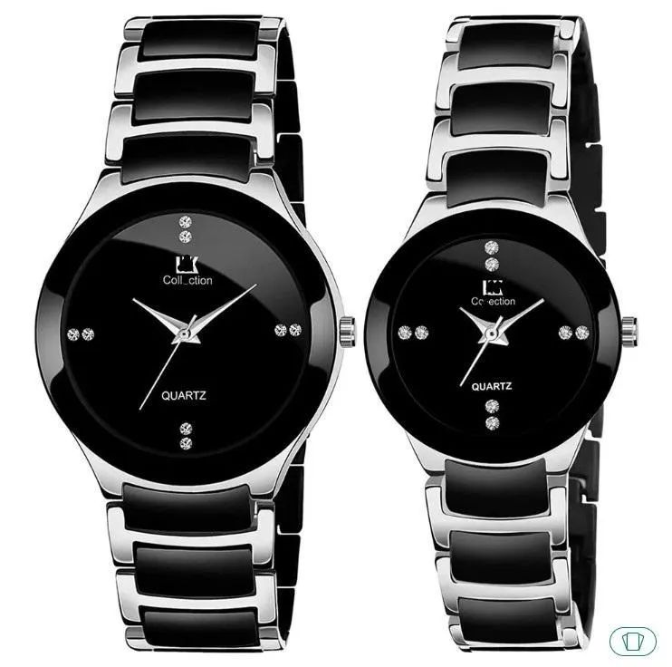 STYLISH UNISEX COUPLE WATCH SET 2 PICS