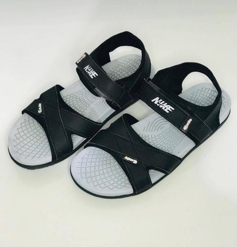MENS FIBER CASUAL SANDELS BLACK KITTO