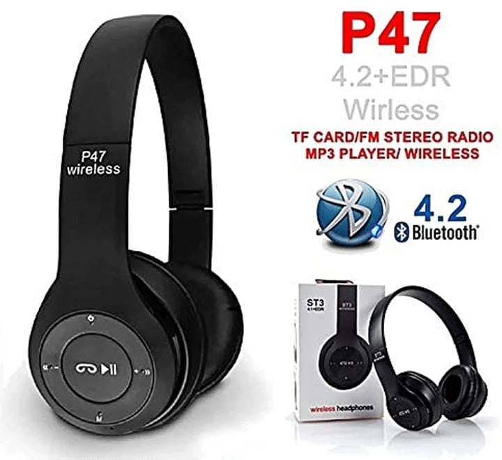 P47 WIRELESS HEADPHONES WITH MICROPHONE
