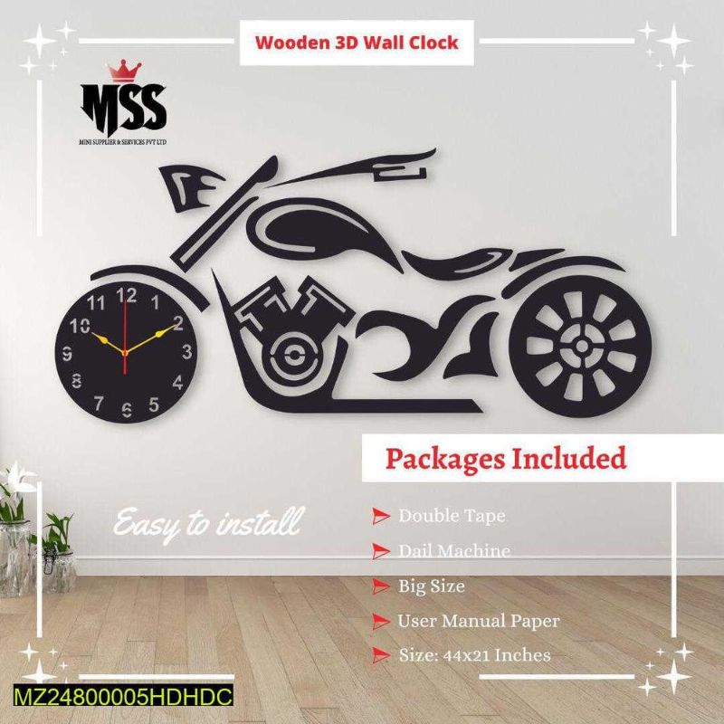ANALOG STALINSH DESIGN BIKE WALL CLOCK