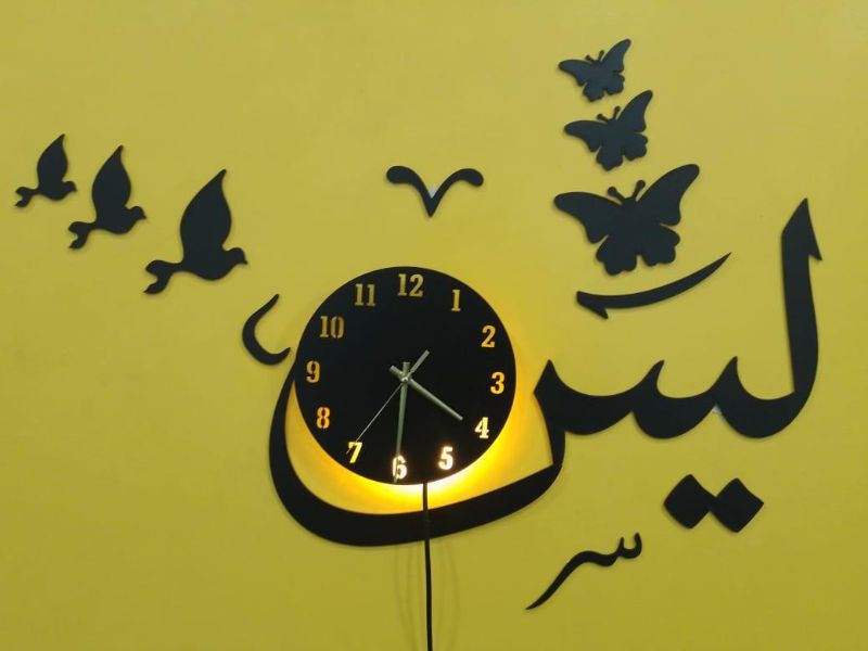 3D LASER WALL CLOCK WITH LIGHT