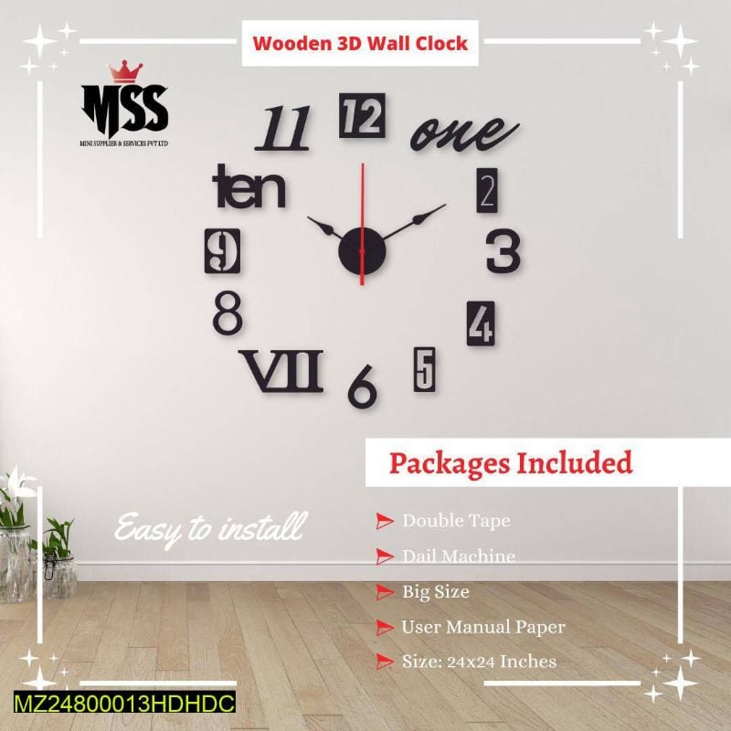 ANGOLA STYLISH 3D ART CLOCK