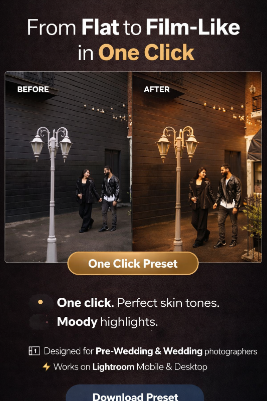 4 premium presets for professional shoot