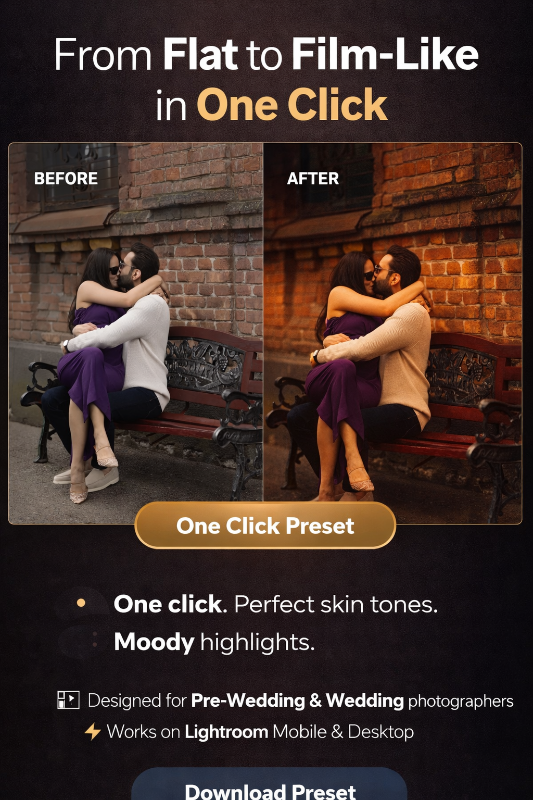 Pack 4 (Dream CI)
14 premium presets for Prewedding Special