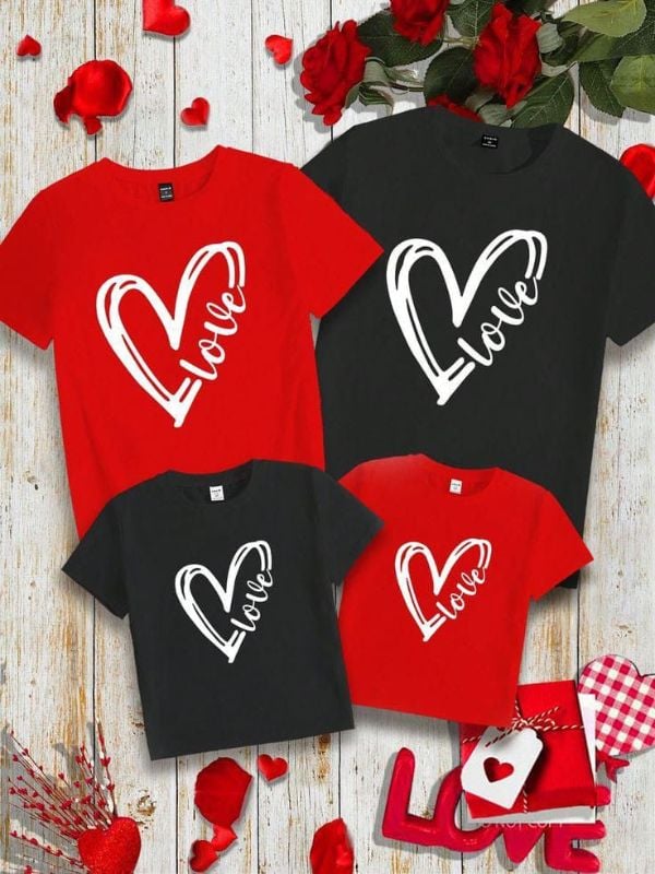 T-shirt + Personnalisaation Pack Famille 4 T-Shirt