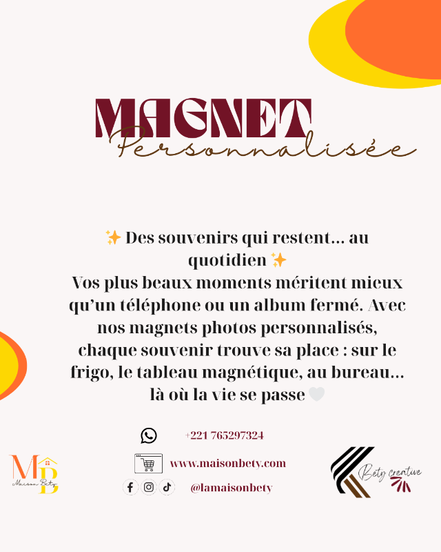 Photo Magnet Aimanté (à pression)
