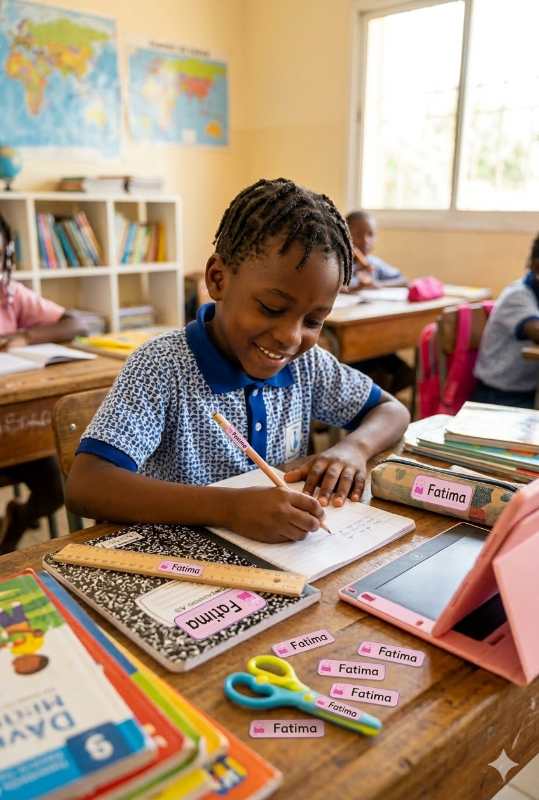 Etiquettes effets scolaires