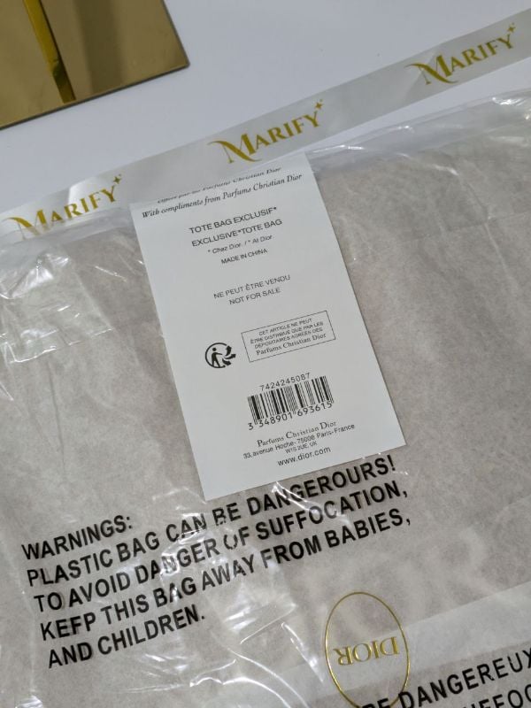 Dior Parfums Collection Woven Exclusive Tote Bag