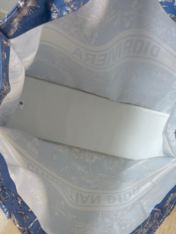 Christian Dior Dioriviera VIP Blue Palm Novelty Tote Bag