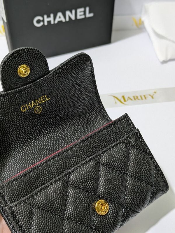 Chanel VIP Gift Caviar Quilted Mini Flap Card Holder/Wallet