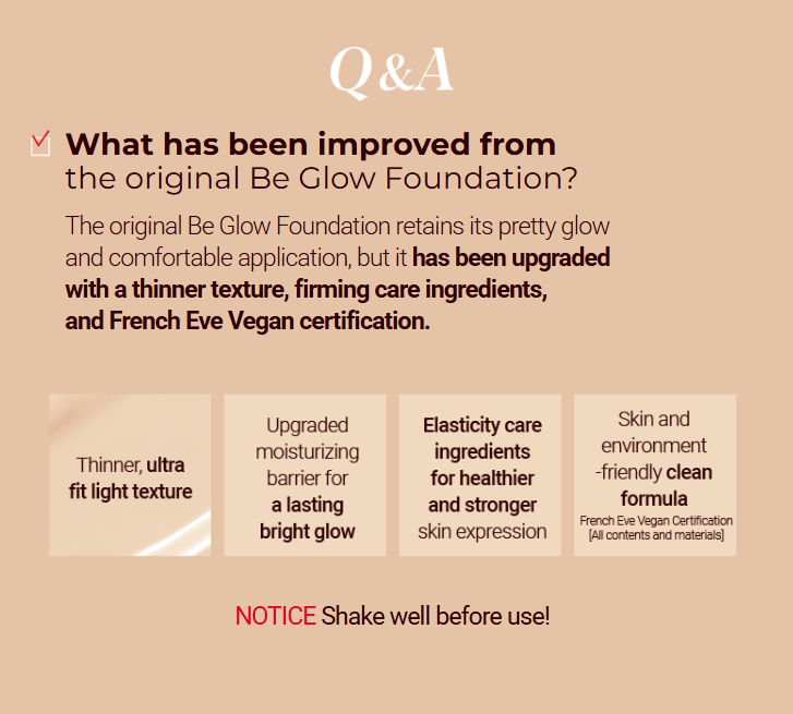 Espoir Pro Tailor Be Glow Foundation New Class