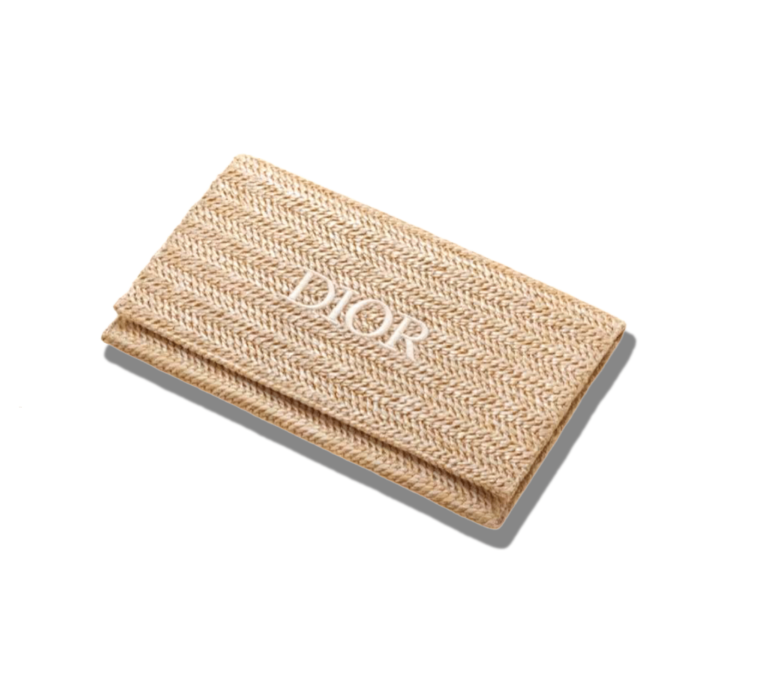 Christian Dior Raffia Pouch/Clutch Bag