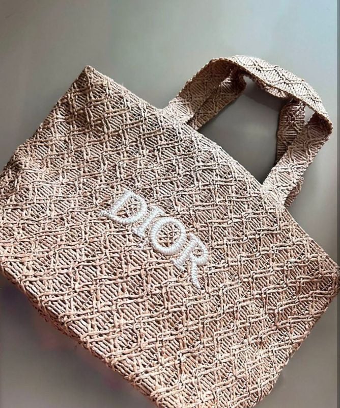 Dior Parfums Collection Woven Exclusive Tote Bag