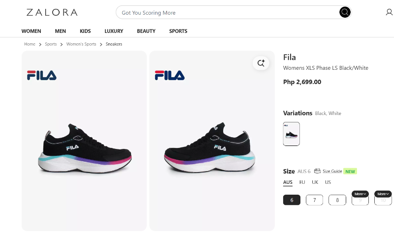 FILA Women XLS Phase LS Black/White
Complete inclusions: Box, replacement lace, tags