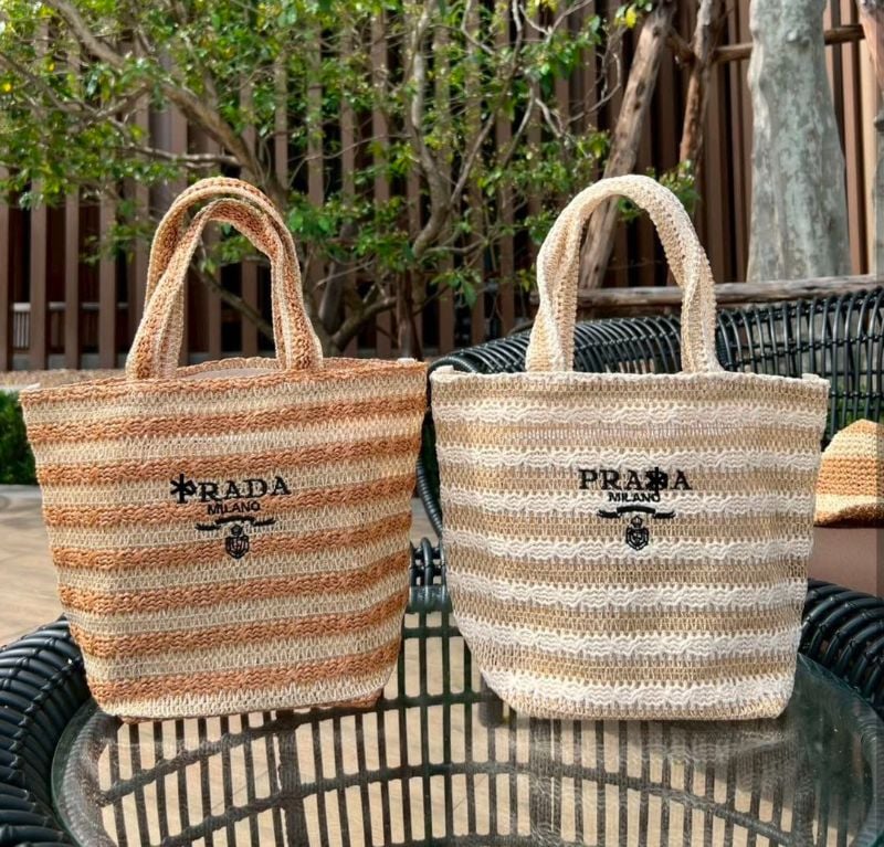 Prada Beauty L'Homme Straw Bag