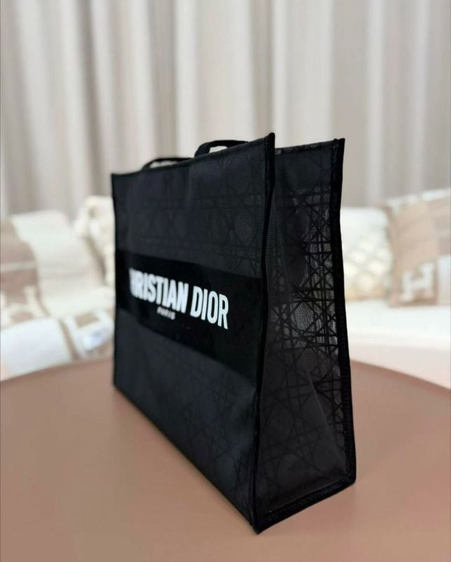 New Christian Dior Black Mesh Tote 2025