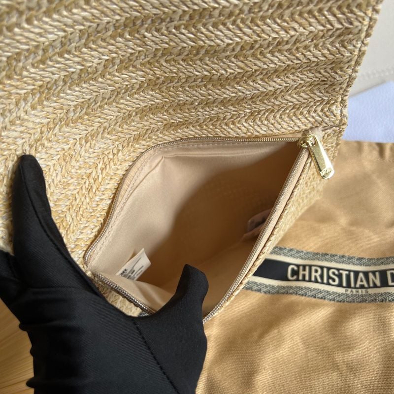 Christian Dior Raffia Pouch/Clutch Bag