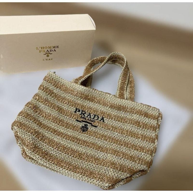 Prada Beauty L'Homme Straw Bag