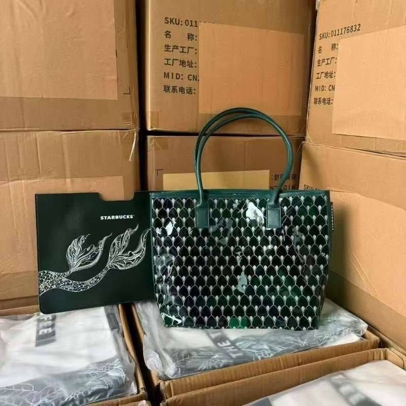 Starbucks Exclusive Jelly Tote w/laptop sleeve