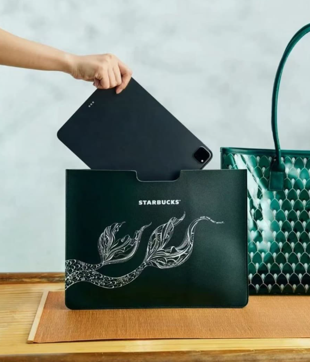 Starbucks Exclusive Jelly Tote w/laptop sleeve