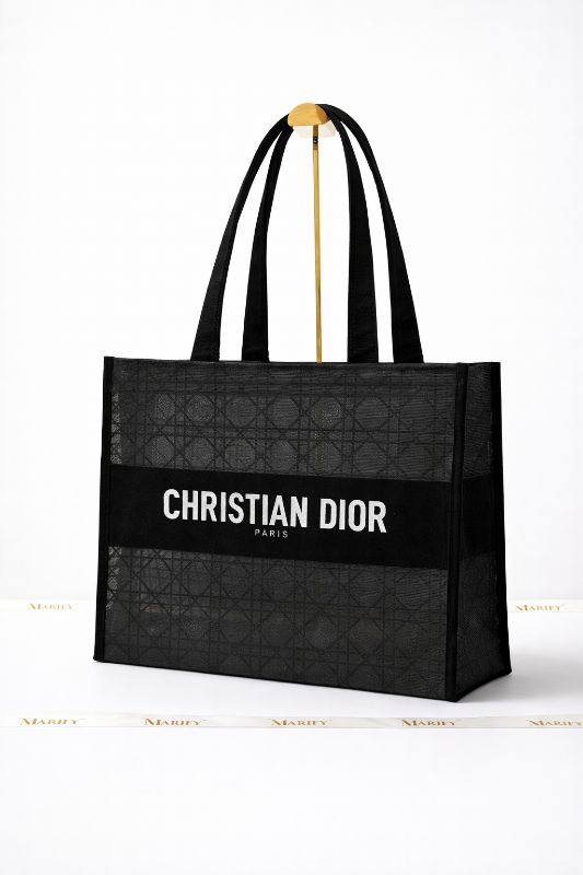 New Christian Dior Black Mesh Tote 2025