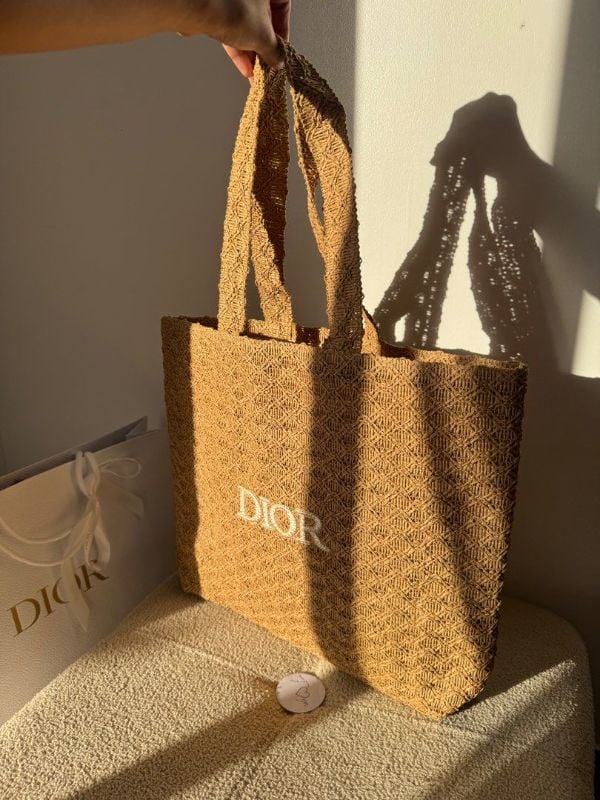 Dior Parfums Collection Woven Exclusive Tote Bag