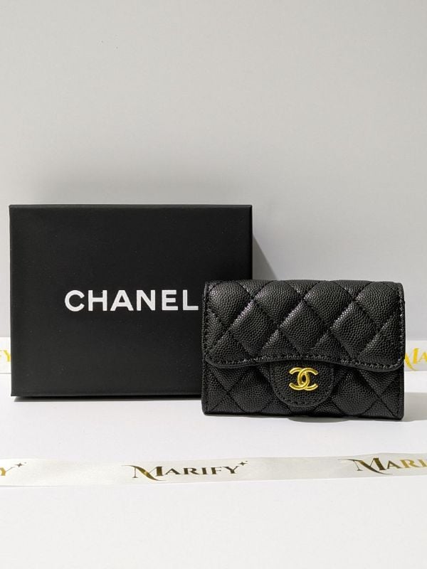 Chanel VIP Gift Caviar Quilted Mini Flap Card Holder/Wallet