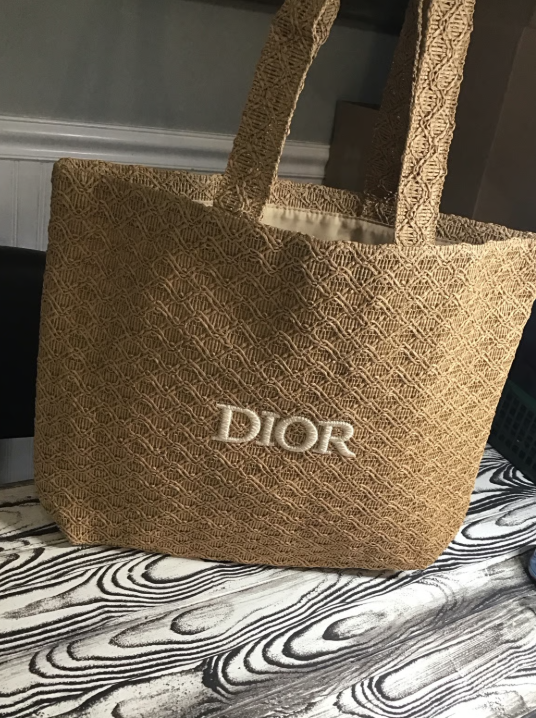 Dior Parfums Collection Woven Exclusive Tote Bag