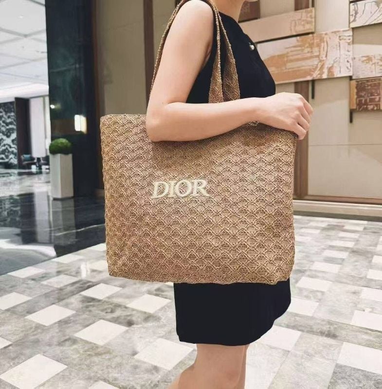 Dior Parfums Collection Woven Exclusive Tote Bag