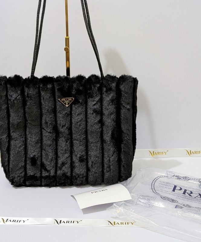 PRADA Uniform Soft Furry Handbag