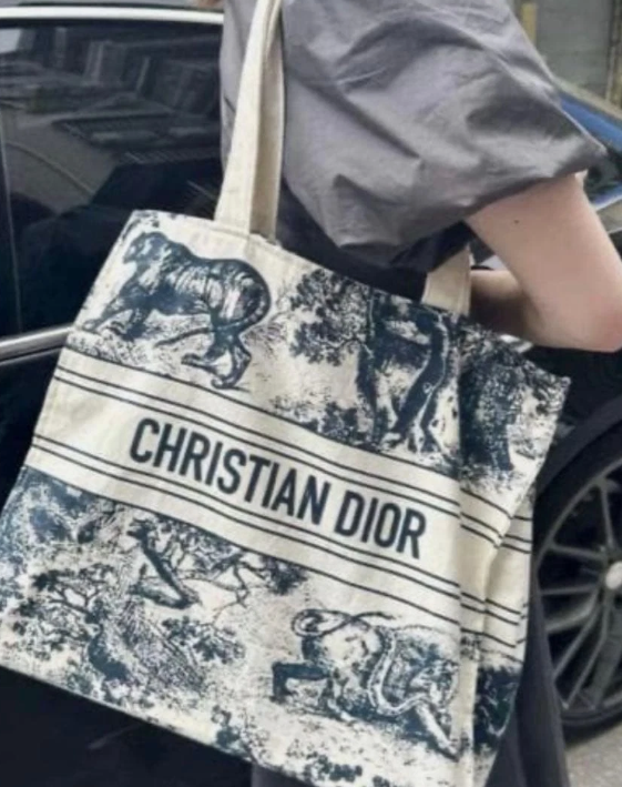 Christian Dioriviera tote bag Navy Blue (Canvas)