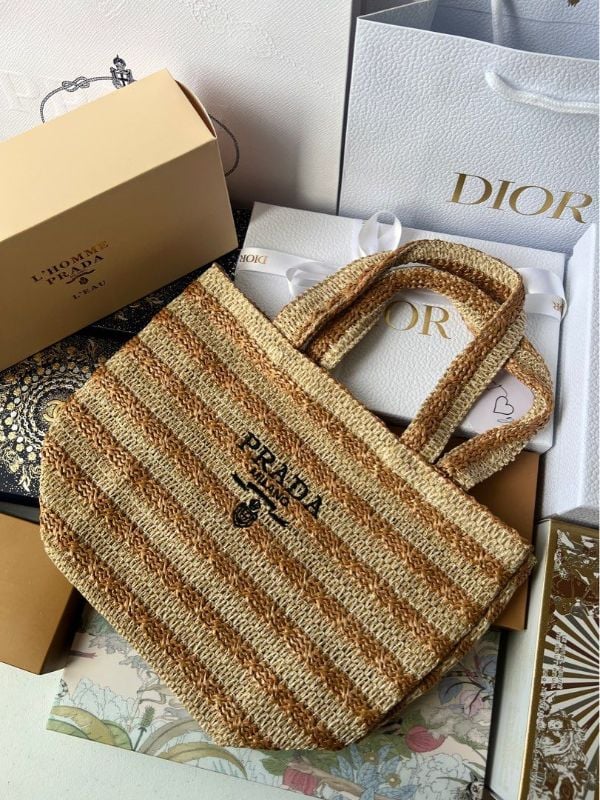 Prada Beauty L'Homme Straw Bag