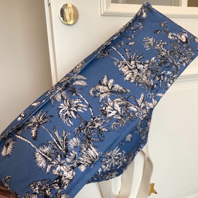 Christian Dior Dioriviera VIP Blue Palm Novelty Tote Bag