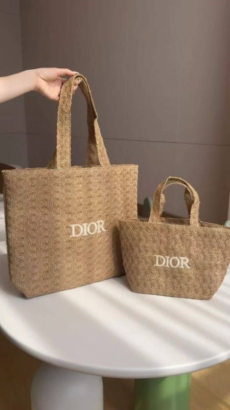 Dior Parfums Collection Woven Exclusive Tote Bag