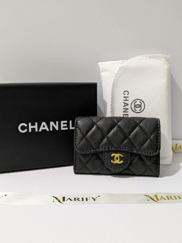 Chanel VIP Gift Caviar Quilted Mini Flap Card Holder/Wallet