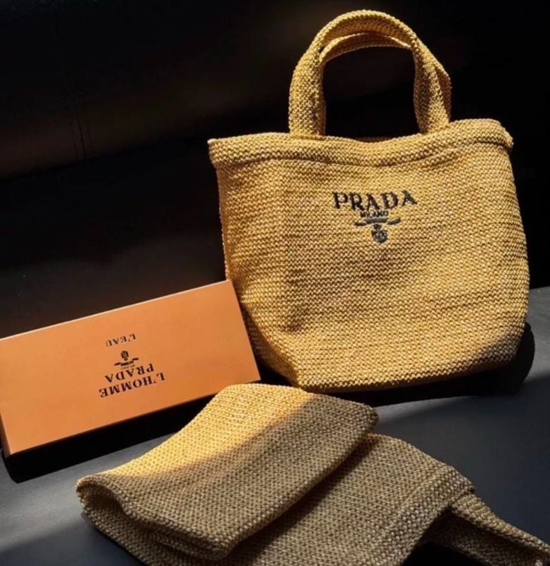 Prada Beauty L'Homme Raffia Bag