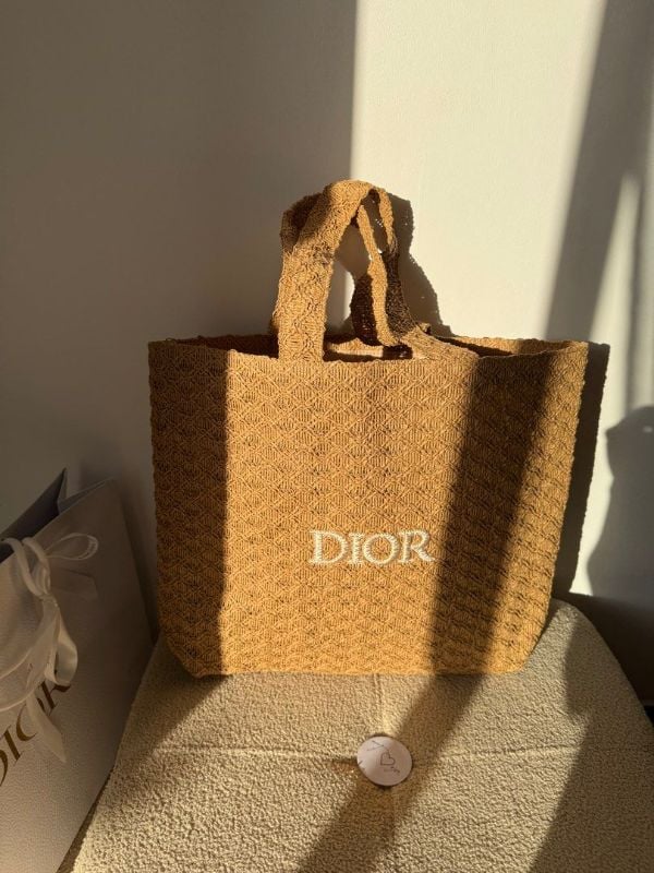 Dior Parfums Collection Woven Exclusive Tote Bag