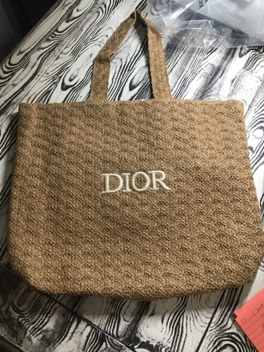 Dior Parfums Collection Woven Exclusive Tote Bag