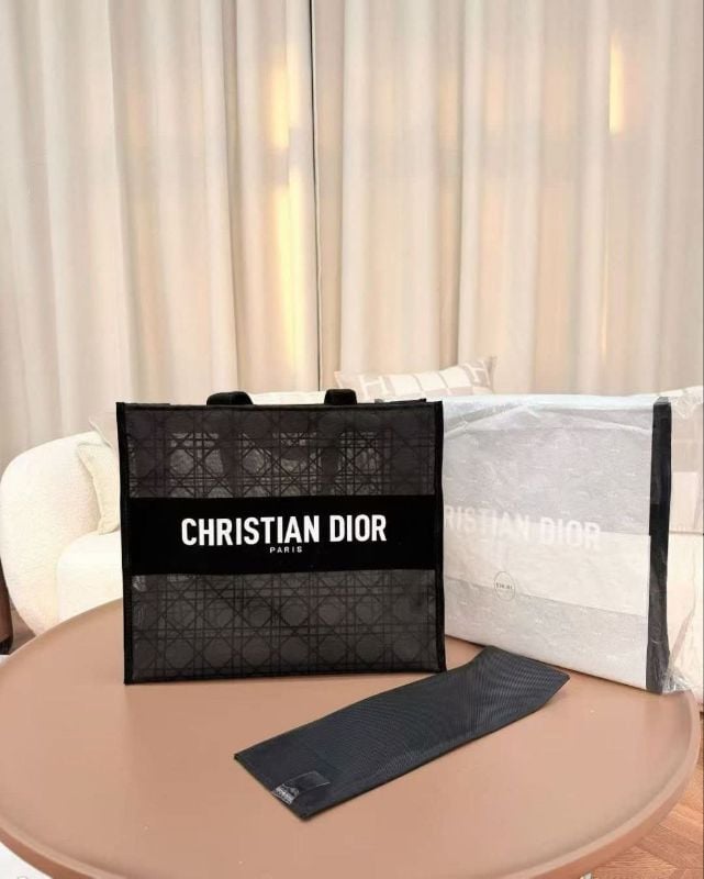 New Christian Dior Black Mesh Tote 2025