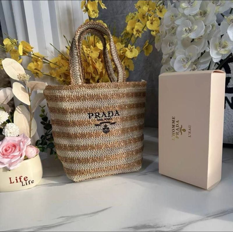 Prada Beauty L'Homme Straw Bag