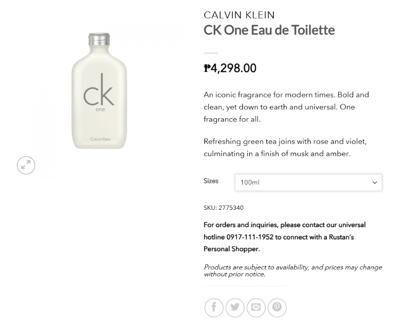 Calvin Klein CK One Eau de Toilette