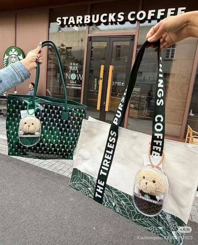 Starbucks Exclusive Jelly Tote w/laptop sleeve