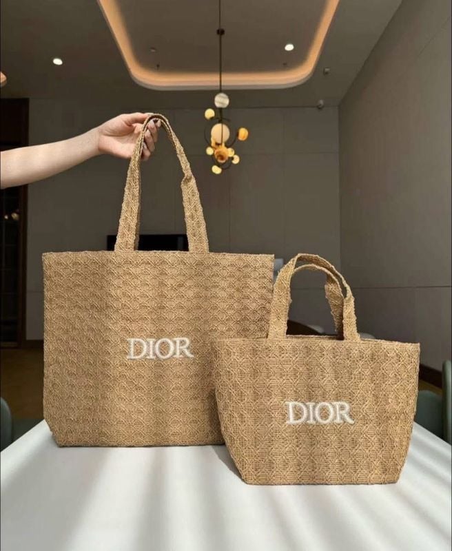 Dior Parfums Collection Woven Exclusive Tote Bag